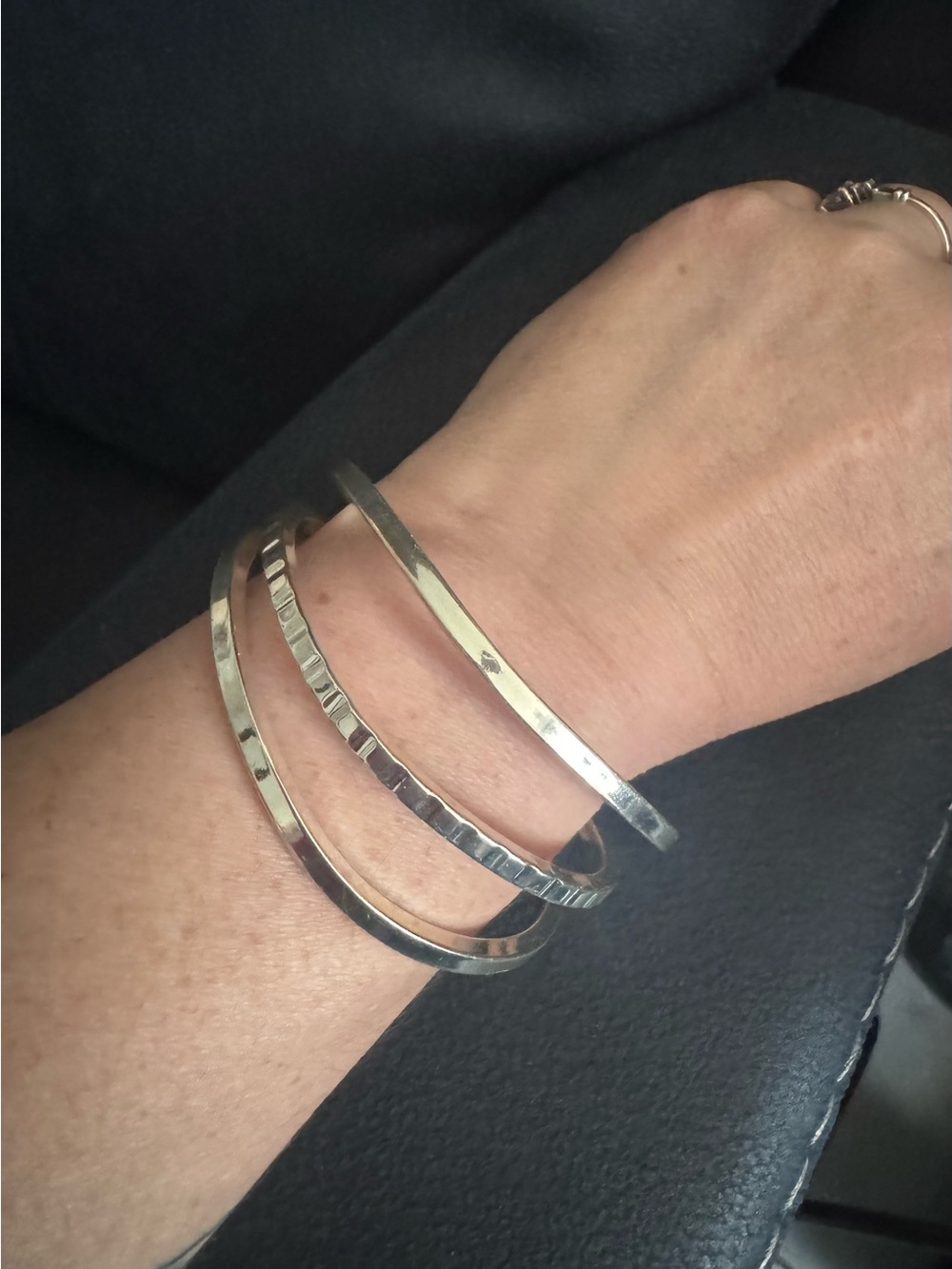 Silver-Tone Multi-Row Bangle Bracelet - Picture 2 of 3